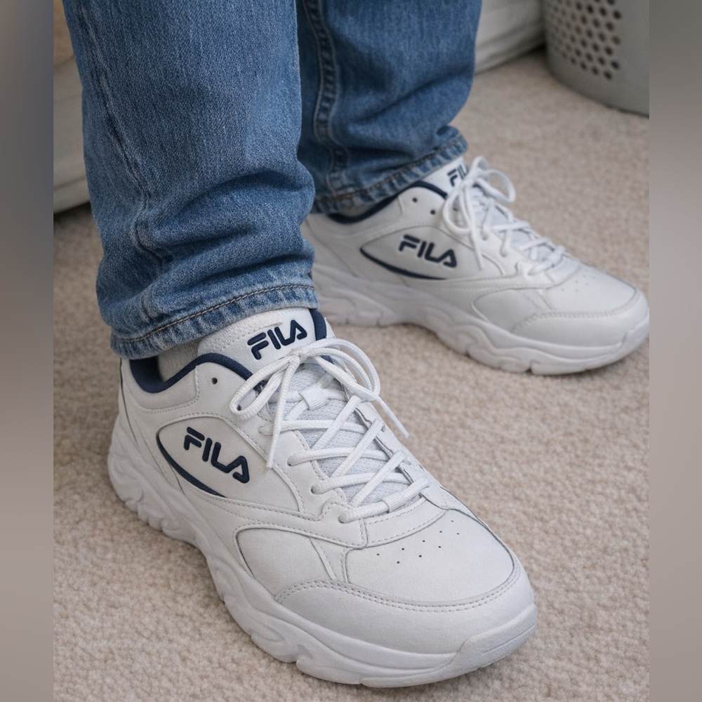 FILA Men’s White Athletic Sneakers – Size 13